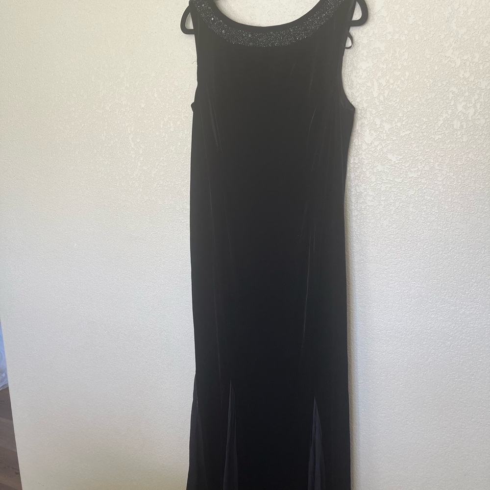 R&K Black Maxi Dress with Silver Accents